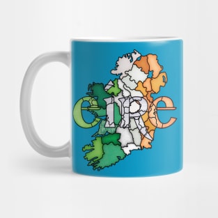 Stained Glass Ireland Map Mug